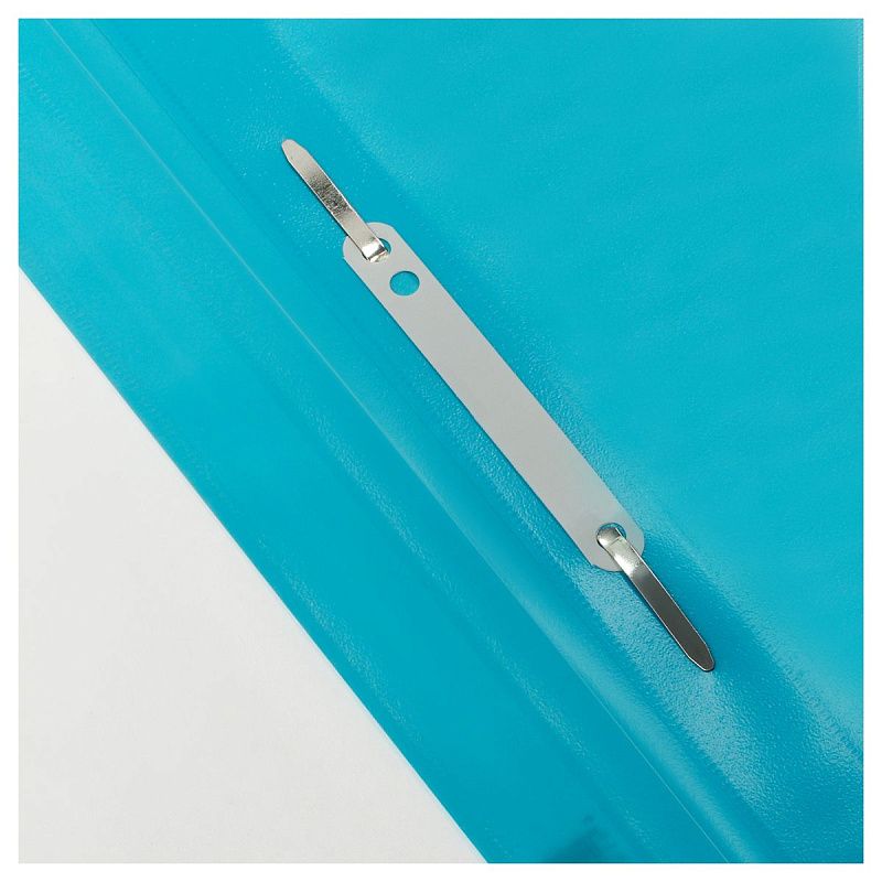 Папка-скоросшиватель пластик. СТАММ А4, 180мкм, бирюзовая с прозр. верхом 