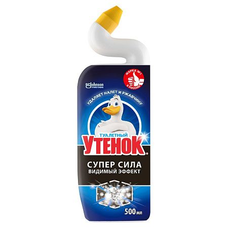 Средство для туалета Туалетный утенок "Супер сила. Видимый эффект", 500мл 