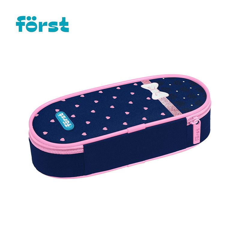 Пенал корпусный 1 отделение, 220*90*45 Först "Sweet hearts", полиэстер 