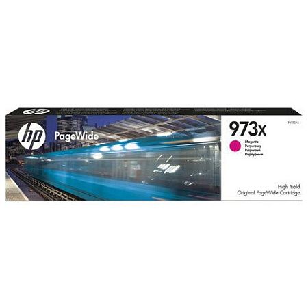 Картридж струйный HP (F6T82AE) PW Pro 477dw/452dw, №973X, пурпурный увеличенный ресурс 7000 страниц, оригинальный 