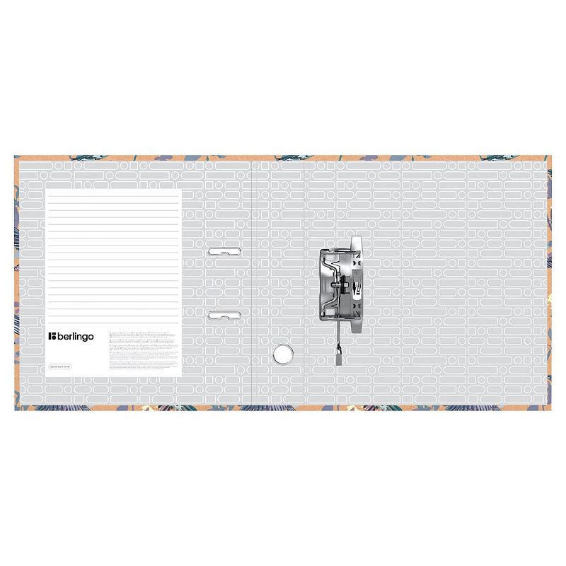 Папка-регистратор Berlingo "Hummingbird", 70мм, крафт-бумага, с рисунком 