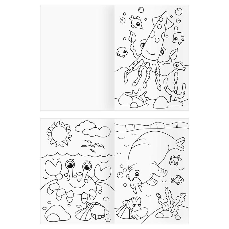 Раскраска А4,  8 стр., ТРИ СОВЫ "Любимые животные"