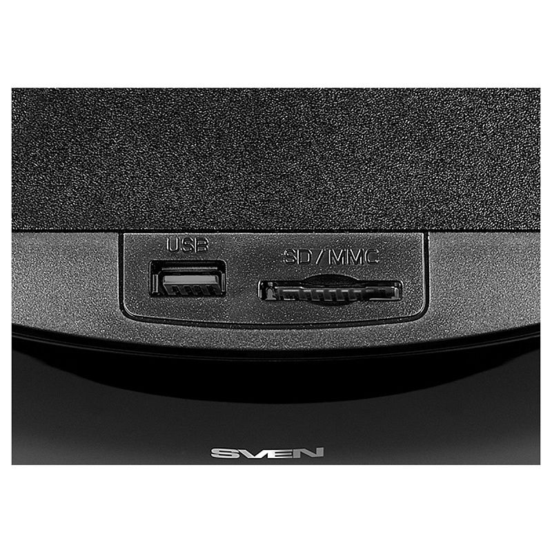 Колонки Sven MS-305, 2*10W+Subwoofer 20W, Bluetooth, FM, LED-дисплей, пульт, USB, SD, черный