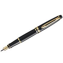 Ручка перьевая Waterman "Expert Black Lacquer GT" синяя, 0,8мм, подарочная упаковка