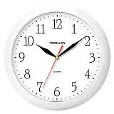Часы настенные ход плавный, Troyka 11110113, круглые, 29*29*3,5, белая рамка