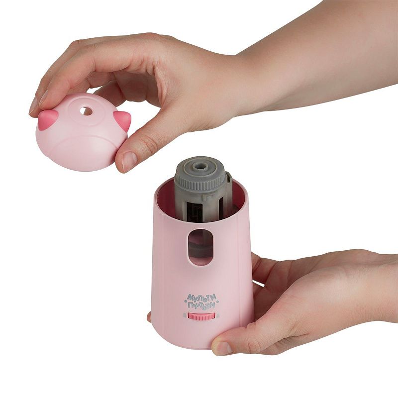 Точилка электрическая детская Мульти-Пульти "Котенок" 1 отверстие, с контейнером, картон. упаковка 