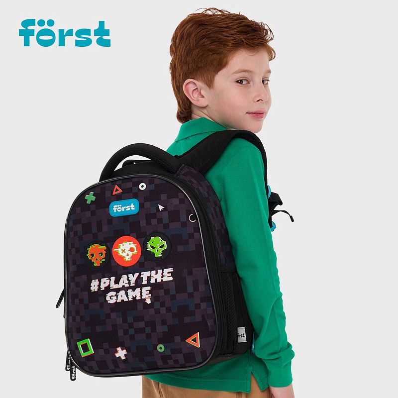 Ранец Först F-Top облегченный "Play the game" 36*28*15см, 2 отделения, 2 кармана, анатомическая спинка 