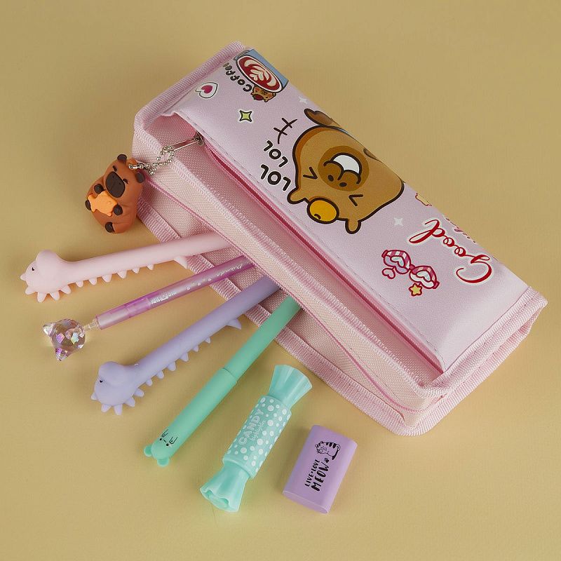 Пенал мягкий 210*90*55 MESHU "Capy", 2 отделения, полиэстер, ПВХ 