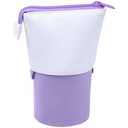 Пенал-стакан 1 отделение, 170*75 Berlingo "Lilac case", вельвет, экокожа 