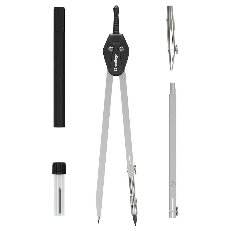 Готовальня Berlingo "Expert", 5 предмета, циркуль 135мм, пластиковый футляр 