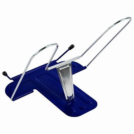 Подставка для книг и учебников BRAUBERG LINE+, металлическая, синяя, европодвес, 238071 