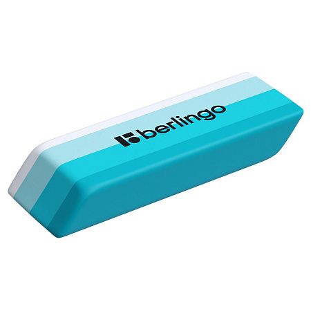 Ластик Berlingo "Stripes", прямоугольный, скошенный, термопласт. резина, цвета ассорти, 50*19*9мм 