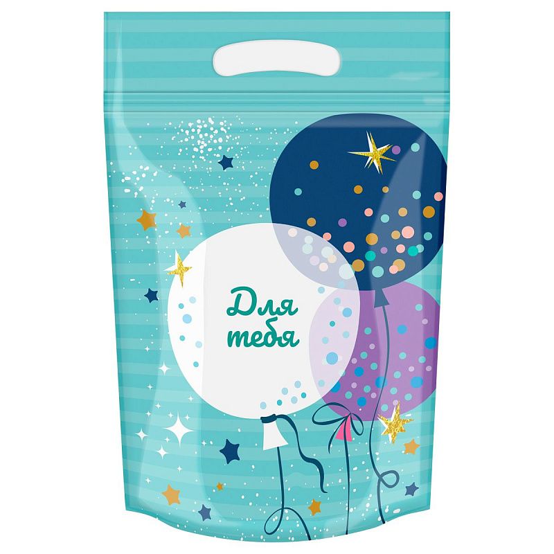 Набор подарочных пакетов 15*22 см, зип-лок, MESHU "For you", 36шт.