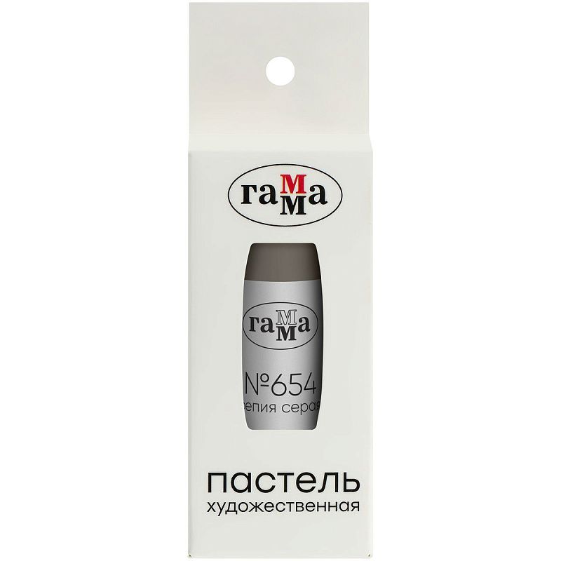Пастель художественная Гамма, сепия серая №654, штучная, картон. упаковка