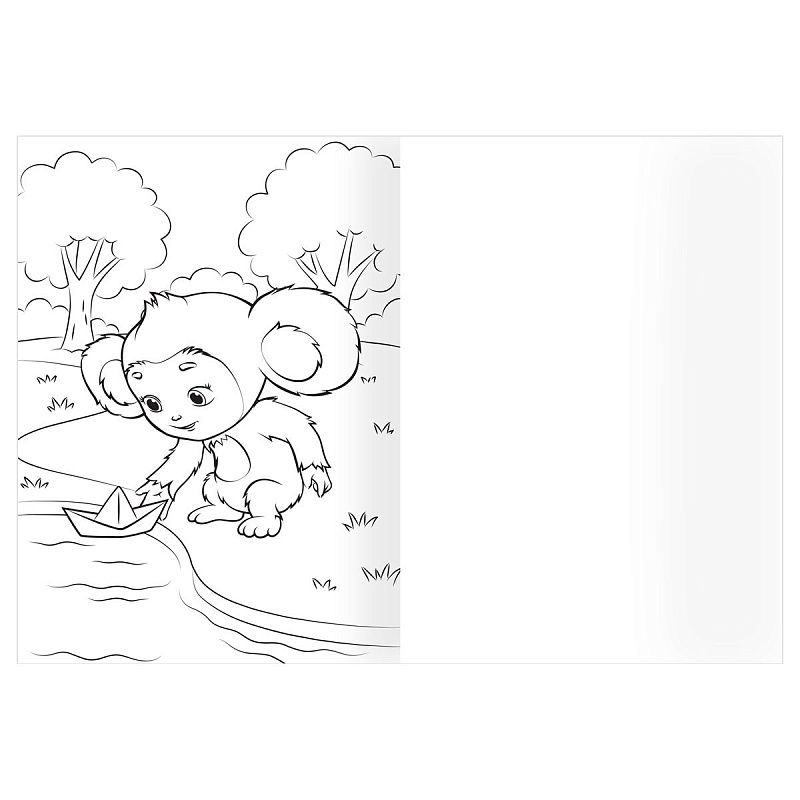 Раскраска А4, 16 стр., ТРИ СОВЫ "Чебурашка-2"