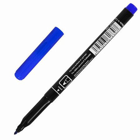Маркер перманентный CENTROPEN 2536, СИНИЙ, тонкий наконечник, 1 мм, трехгранная зона захвата, 6 2536 0106 