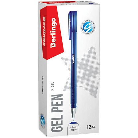 Ручка гелевая Berlingo "X-Gel" синяя, 0,5мм 