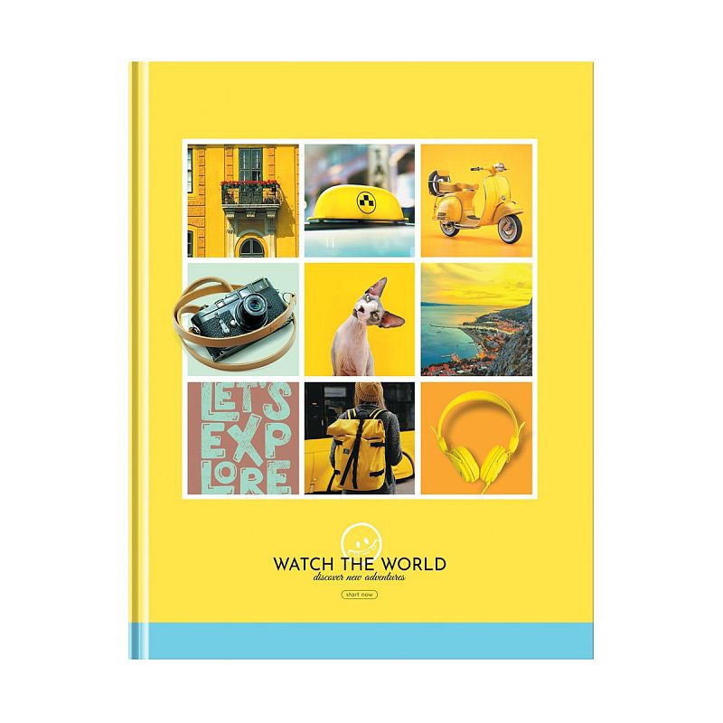 Бизнес-блокнот А5, 80л., евроформат, BG "Watch the world", глянцевая ламинация
