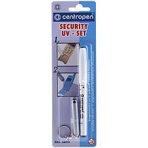 Маркер перманентный ультрафиолетовый Centropen "Security UV-Pen 2699", фонарик, блистер