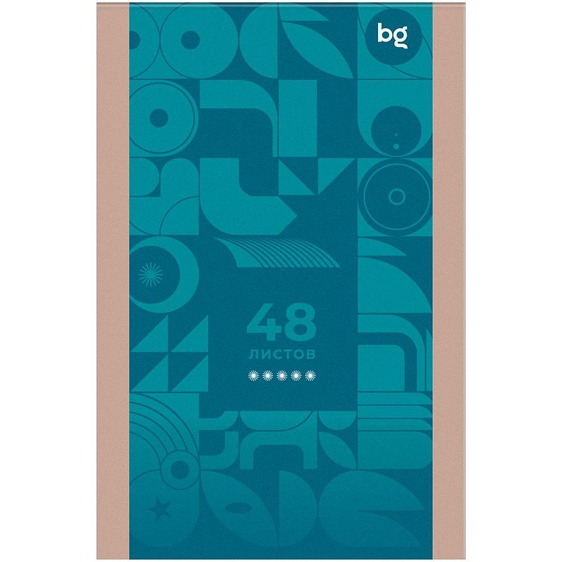 Блокнот А6 48л. на скрепке BG "Моноколор"