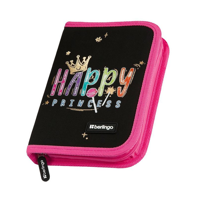 Пенал 1 отделение, 200*140*40 Berlingo "Candy Princess", дополнительная откидная секция, полиэстер