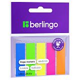 Флажки-закладки Berlingo "Ultra Sticky", 44*12мм, 25л*5 неоновых цветов, европодвес
