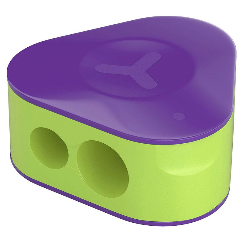 Точилка пластиковая Berlingo "Envy", с контейнером, 2 отверстия, ассорти 