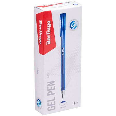 Ручка гелевая Berlingo "X-Gel" синяя, 0,5мм 