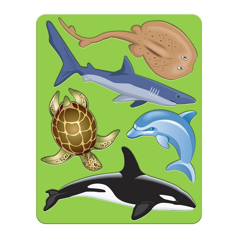 Трафарет-раскраска контурный, СТАММ "Морские обитатели", пакет, европодвес