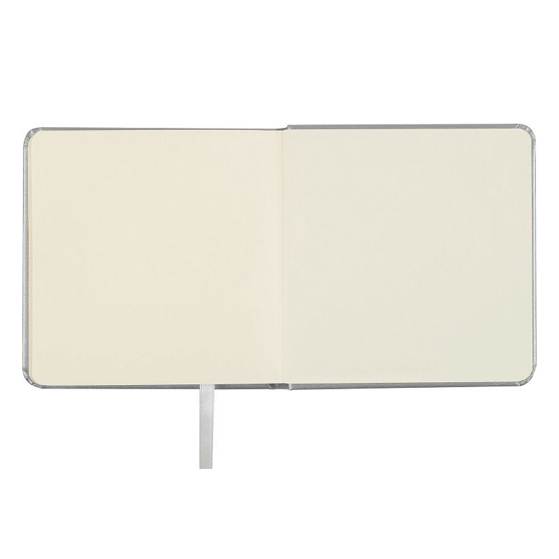 Скетчбук 80л., 120*120 Гамма "Студия", серебро, твердая обложка, на резинке, слоновая кость, 140г/м2