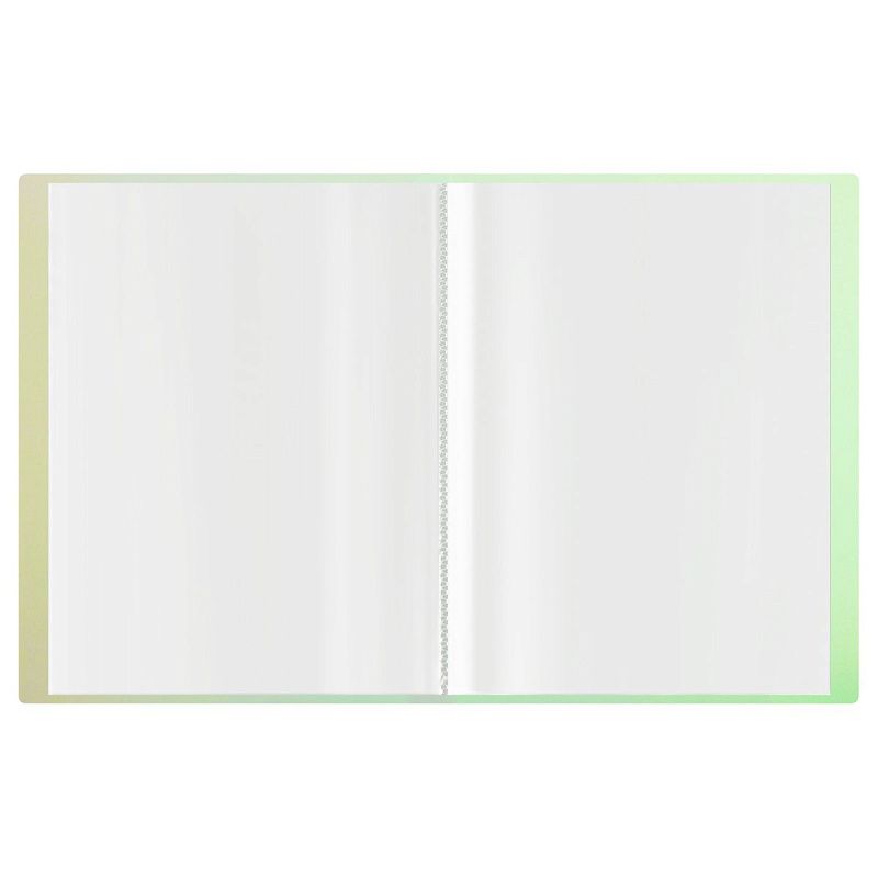 Папка с 40 вкладышами СТАММ "Сияние" А4, 21мм, 700мкм, пластик, белый 