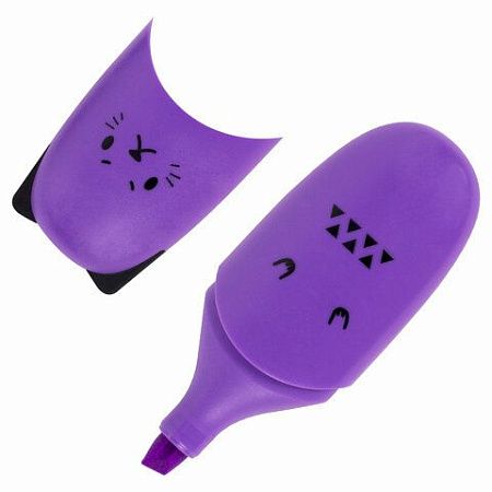 Набор текстовыделителей мини 6 ЦВЕТОВ BRAUBERG KIDS "CUTE CATS NEON", линия 1-5 мм, 152435 