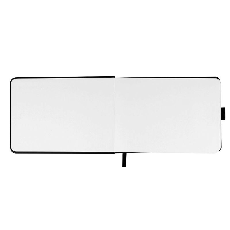 Скетчбук 100л., 210*148 Гамма "Студия", черный, твердая обложка, на резинке, белая, 110г/м2