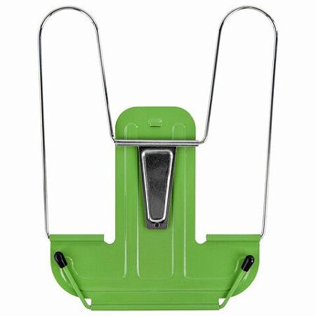 Подставка для книг и учебников BRAUBERG LINE+, металлическая, зеленая, европодвес, 238072 