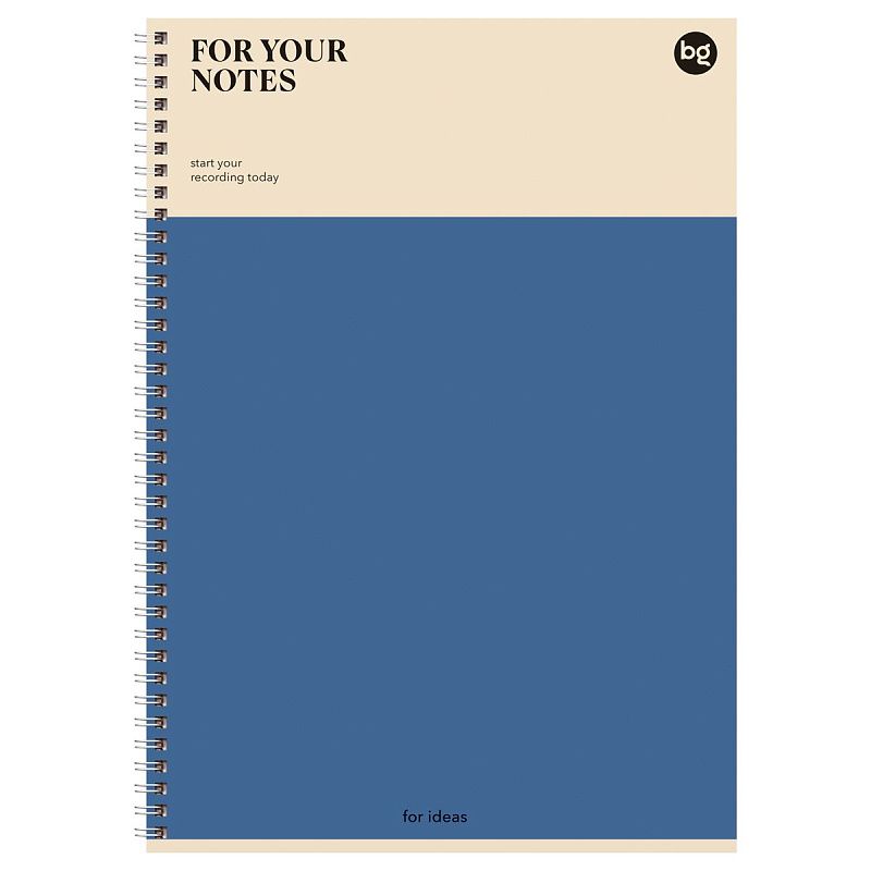 Тетрадь 96л., А4, клетка, на гребне BG "For your notes"