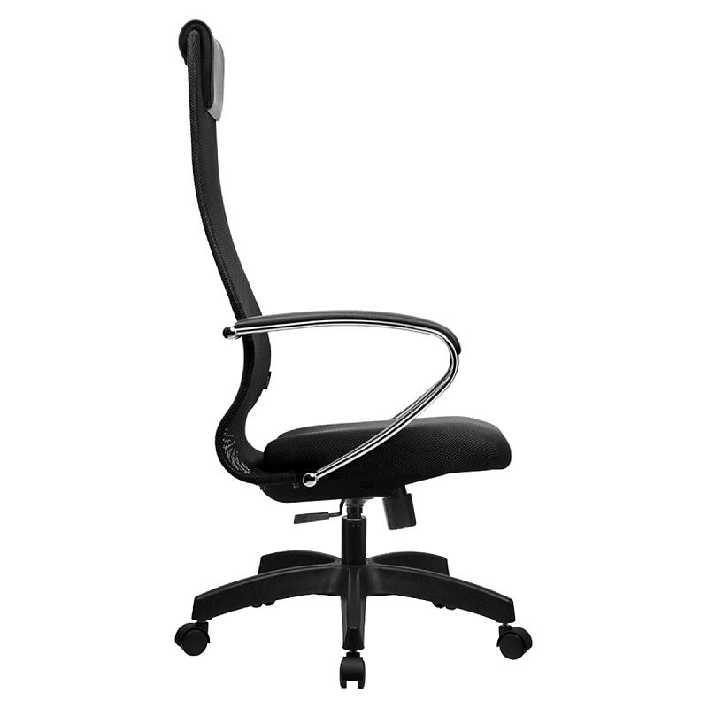 УЦЕНКА - Кресло руководителя Метта SU-BK-8 PL, ткань-сетка черная №20, спинка-сетка, топ-ган (101/001, 131/001)