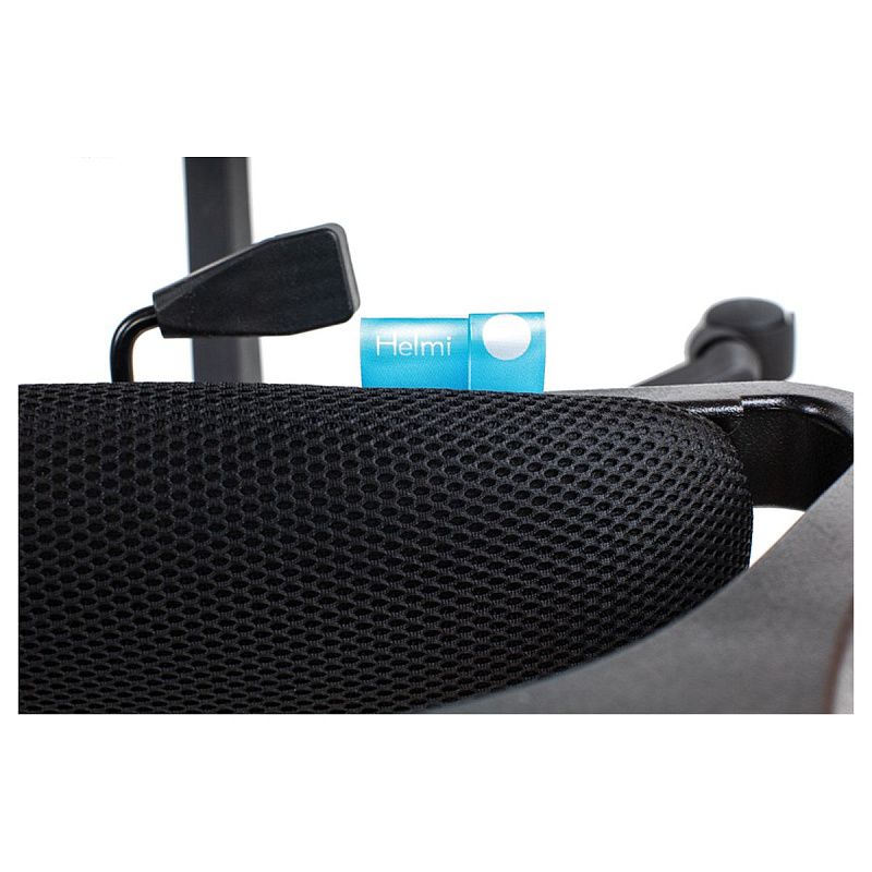 Кресло оператора Helmi HL-M95 (695) "Airy", спинка сетка оранжевая/сиденье ткань TW черная, механизм качания