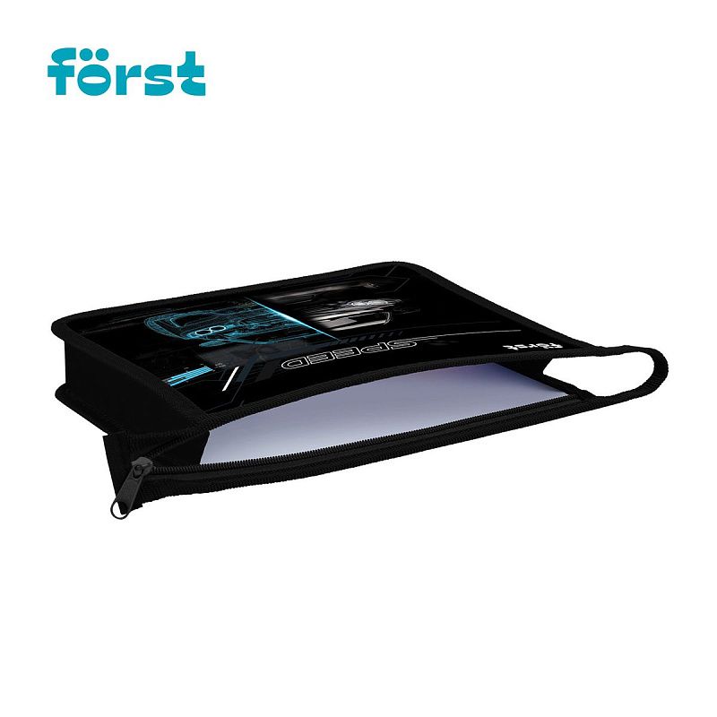 Папка для тетрадей 1 отделение, А5 Först "Racing speed", 240*205*40мм, пластик, на молнии 