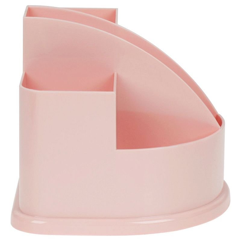Настольная подставка СТАММ "Авангард", пластиковая, розовая