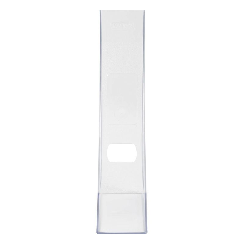 Лоток для бумаг вертикальный СТАММ "Респект", прозрачный, ширина 70мм