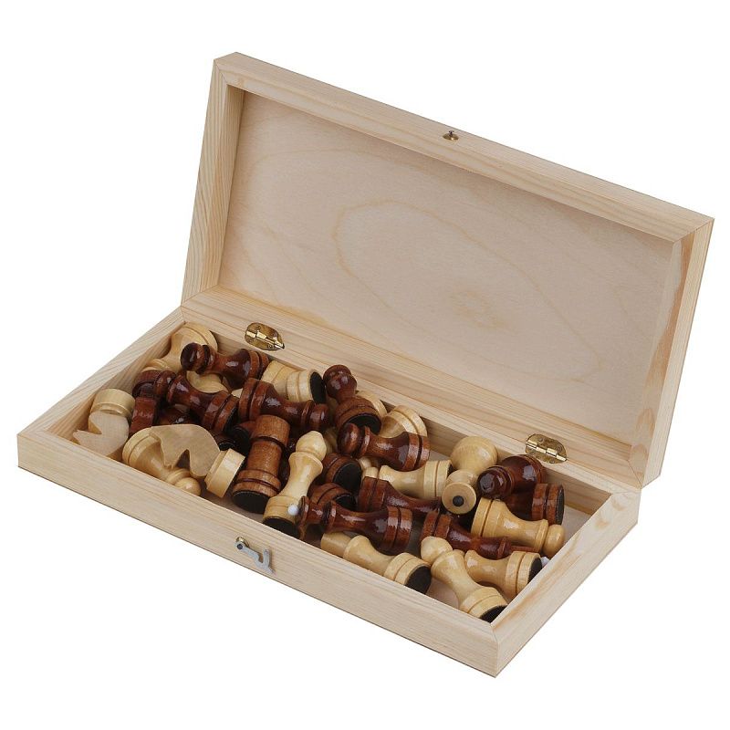 Шахматы ТРИ СОВЫ обиходные, деревянные с деревянной доской 29*29см