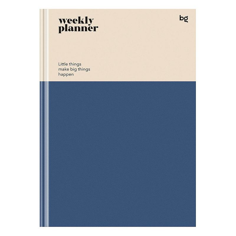 Планер школьный 1-11 кл. 64л. (твердый) BG "Weekly planner. Blue", матовая ламинация