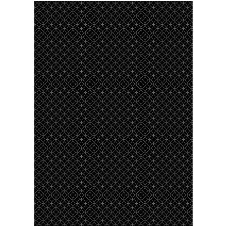 Упаковочная бумага глянц. 70*100см, MESHU "Pattern on black", 80г/м2, ассорти 5 дизайнов