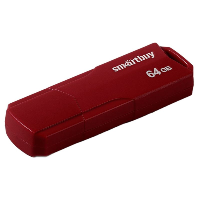 Память Smart Buy "Clue"  64GB, USB 2.0 Flash Drive, бордовый