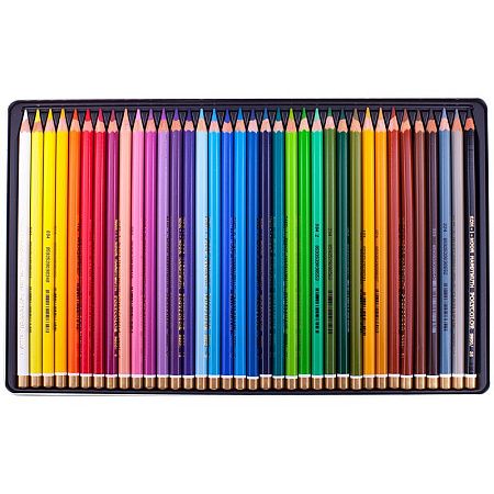Карандаши цветные художественные Koh-I-Noor "Polycolor", 36цв., заточен., метал. пенал