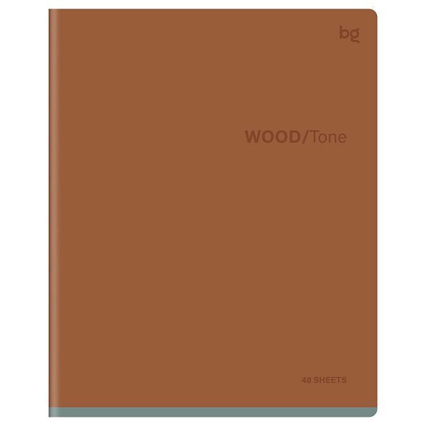 Тетрадь 48л., А5, клетка BG "Wood", матовая ламинация, выб.лак