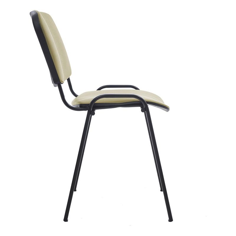Стул Helmi HL-F01 "Изо", каркас черный, обивка кожзам бежевый