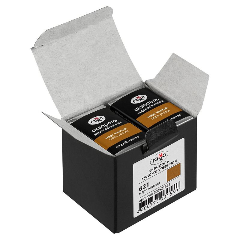 Акварель художественная Гамма "Старый Мастер" марс желтый, 2,6мл, кювета