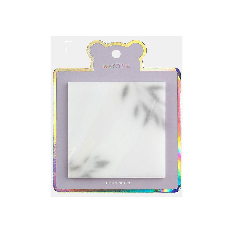 Самоклеящийся блок MESHU "Shadow", 76*76 мм, 50 л., прозрачный, европодвес