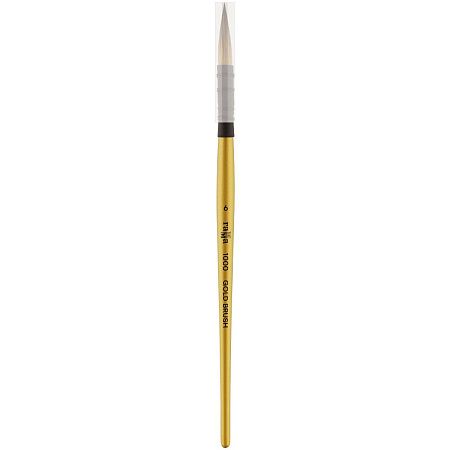 Кисть художественная синтетика Гамма "GOLD BRUSH", круглая №6, французское крепление, короткая ручка